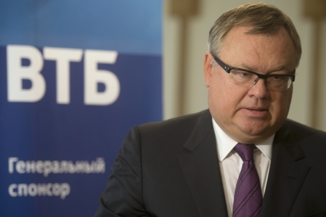 Bank VTB president and board chairman Andrei Kostin at the Yalta Business Meetings forum. Source: RIA Novosti / Sergey Guneev